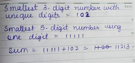 what is the smallest 3 digit number with unique digits